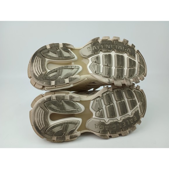 Balenciaga Women's White Beige Track Leather Mesh Sneakers Shoes Size 36 EU - Picture 6 of 8